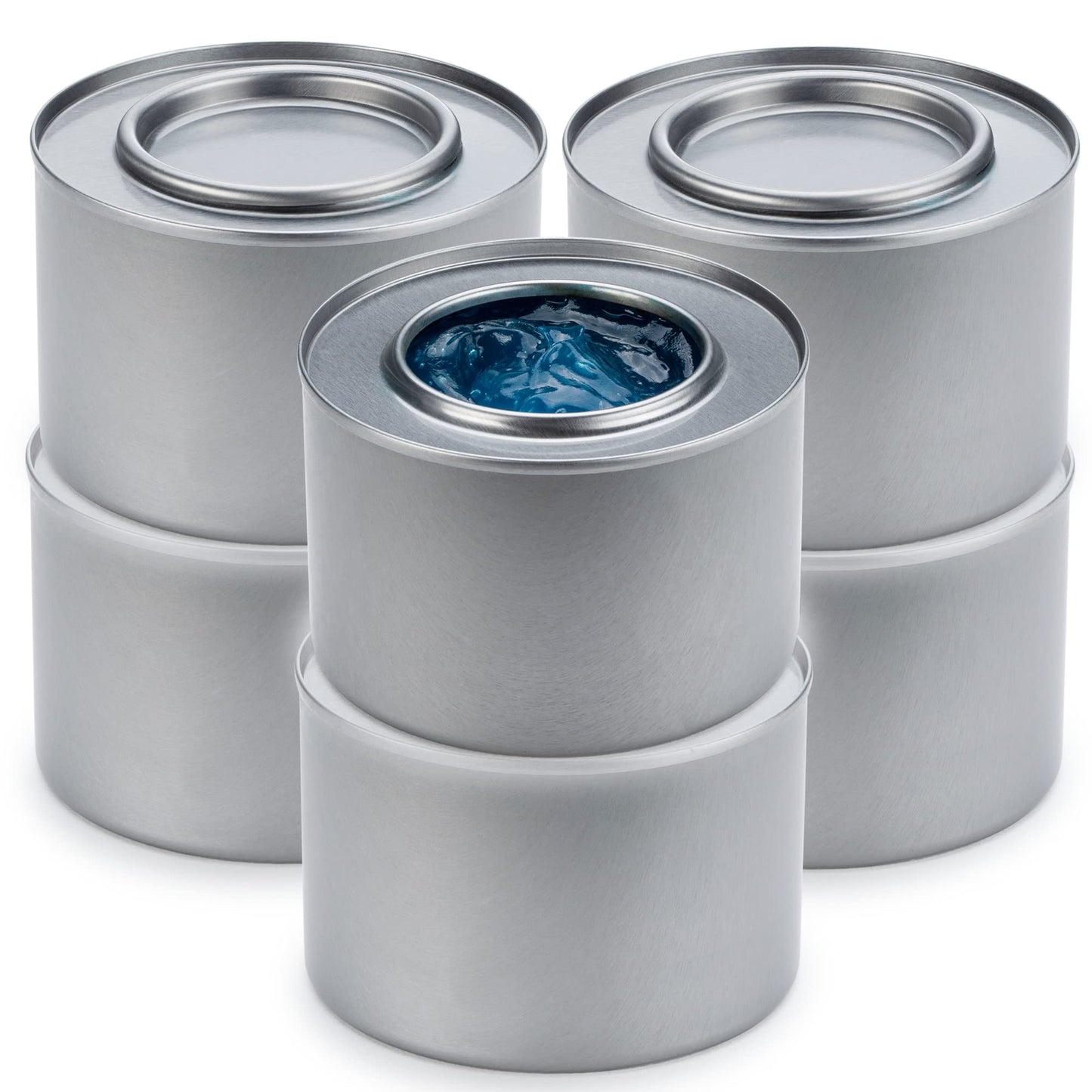 Food Warmer Gel Cans for Chafing Dish (Set of 6 Gel Warming Cans) - Food Warmers for Parties, Buffet Trays, Catering Dishes - Disposable Chafing Burners to Keep Food Warm - Best Food Heaters