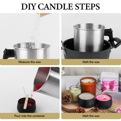 SACATR 2LB Soy Wax for Candle Making, 100% Soy Wax - Natural Candle Wax- No additives and Pure, Premium Quality Candle Wax for Candle Making