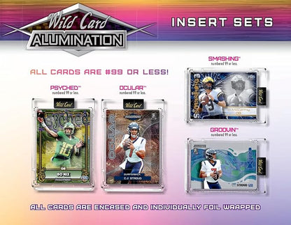 2023 Wild Card Alumination Special Rookie &amp Insert Edition Football Hobby Box 6 Encased Trading Cards Per Box