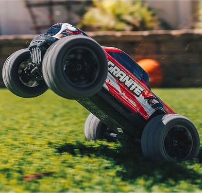 ARRMA RC Truck 1/18 Granite GROM MEGA 380 Brushed 4X4 Monster Truck RTR with Battery &amp Charger Red ARA2102T2