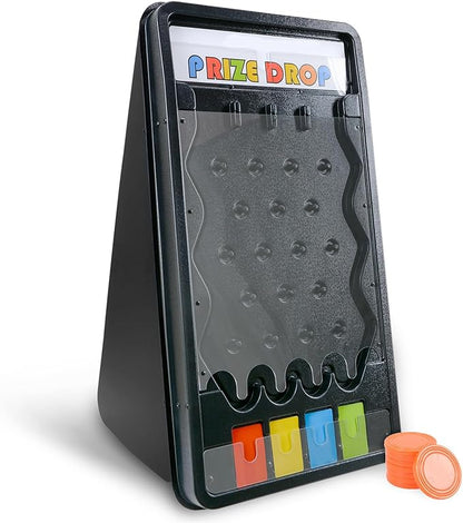Mini Tabletop Prize Drop Board Game 25x14 Plinko Board Foldable Stand with Customizable 8 Playing Pucks for Carnival Tradeshow Party