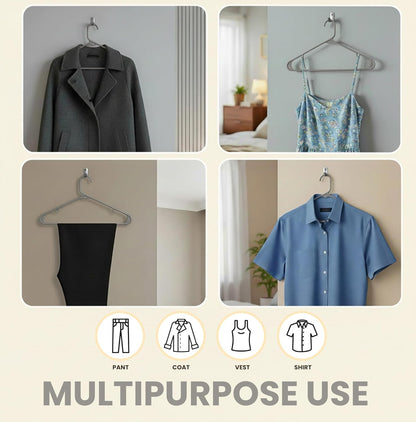 Utopia Home Plastic Hangers - Durable Space-Saving Clothes Hangers with Hooks | 30 Pack in Grey