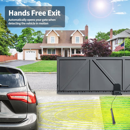 TOPENS TEW3 Vehicle Exit Sensor Kit Wired Driveway Gate Exit Wand Car Detector with 50 ft. Cable Range Adjustment for Automatic Gate Opener System Hands Free Sensor Probe Device Work with Mighty Mule