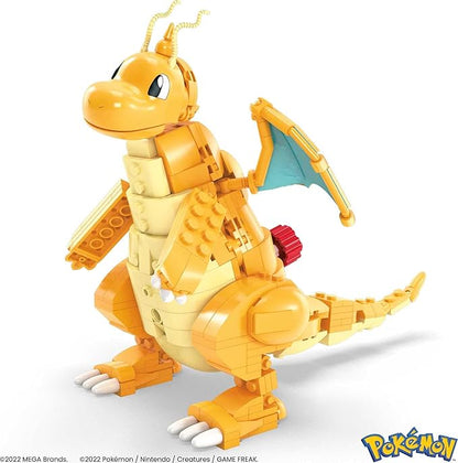 MEGA Pokemon Action Figure Building Toys for Kids Dragonite with 388 Pieces and Wing Flapping Motion Age 9+ Years Old Gift Idea