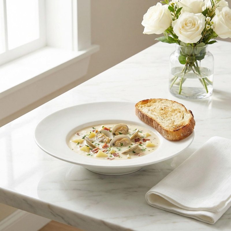 jinsongdafa Ceramics Rimmed Soup Bowls 8.5 oz, White 10.4 inch Exquisite small soup plate Set of 4, Pasta plates With Rim is the best choice for hotels, kitchens, fine restaurants and gourmets