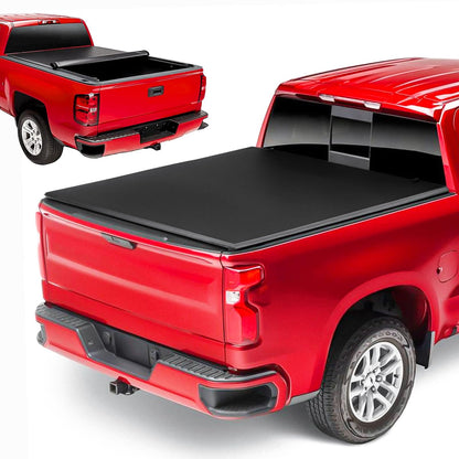 Soft Roll Up Truck Bed Tonneau Cover Fits for Ford F150 2004-2014, Length 8FT (96"-97.4") Fleetside Truck Bed, Not for Models with Stepside/Flareside