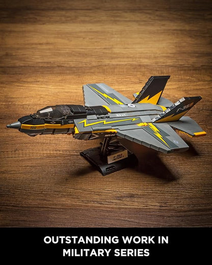 F-35b Fighter Jet Building Block Sets Military Airplane Building Blocks for Adults Airplane Building Bricks with Display Stand Military Plane Building Set for Adults(1268 Pcs)