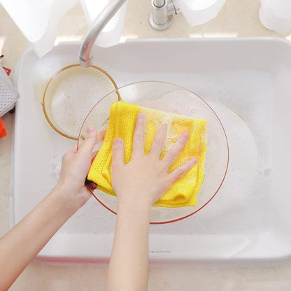 Homaxy 100% Cotton Waffle Weave Kitchen Dish Towels, Ultra Soft Absorbent Quick Drying Cleaning Towel, 13 x 28 Inches, 6-Pack, Yellow