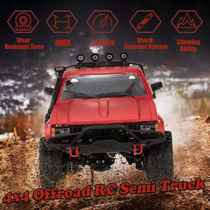 The perseids RC Crawler Offroad RC Truck WPL C14 RC Rock Crawler 4x4 1/16 Scale Remote Control Trucks 2.4G Semi Trucks All Terrain Car RTR Hobby RC Pickup for Adults