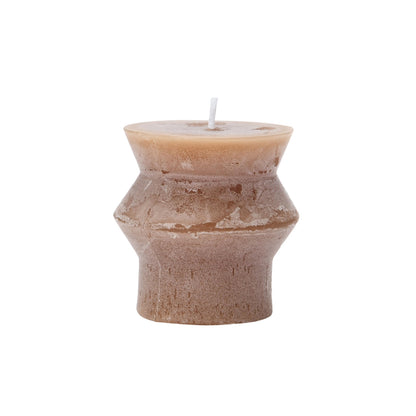 Creative Co-Op Unscented Totem Pillar Candle, Cappuccino