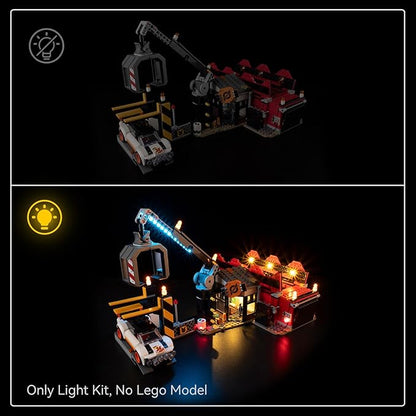 Kyglaring LED Lighting Kit for Lego City Scrapyard with Cars 60472 Model Set Light Accessories for Display (Lights Only Model Set Not Included) Classic Version.
