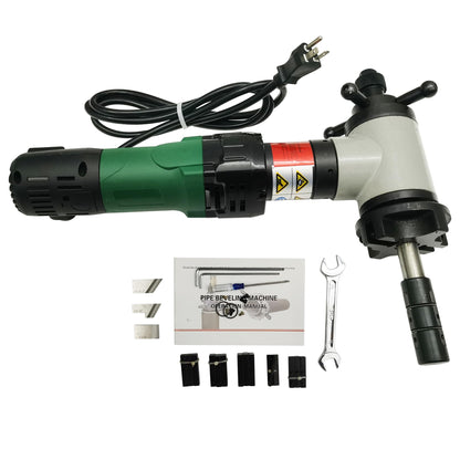 Maisutseb Electric Inner Swelling Pipe Beveling Machine 220V 1200W Stainless Steel Handheld Chamfering Machine for Dia 1.1"-3.0" Pipe Cutting Bevel Welded Connections