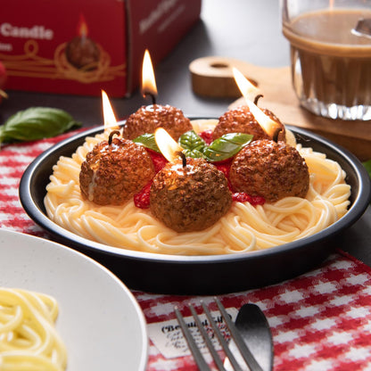 Meatball Spaghetti Realistic Food Vegetable Wax Candle