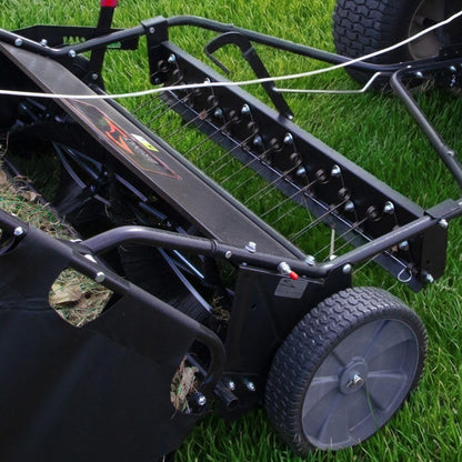 Brinly 42" Tow-Behind Combo Lawn Sweeper with Dethatcher and Hamper Windscreen