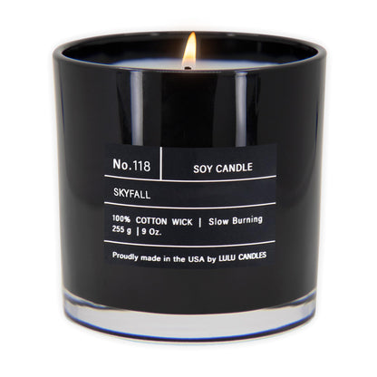 Lulu Candles | Skyfall | Smells Like Cedarwood & Musk | Luxury Scented Soy Jar Candle | Hand Poured in The USA | Highly Scented Long Lasting (9 Oz.)