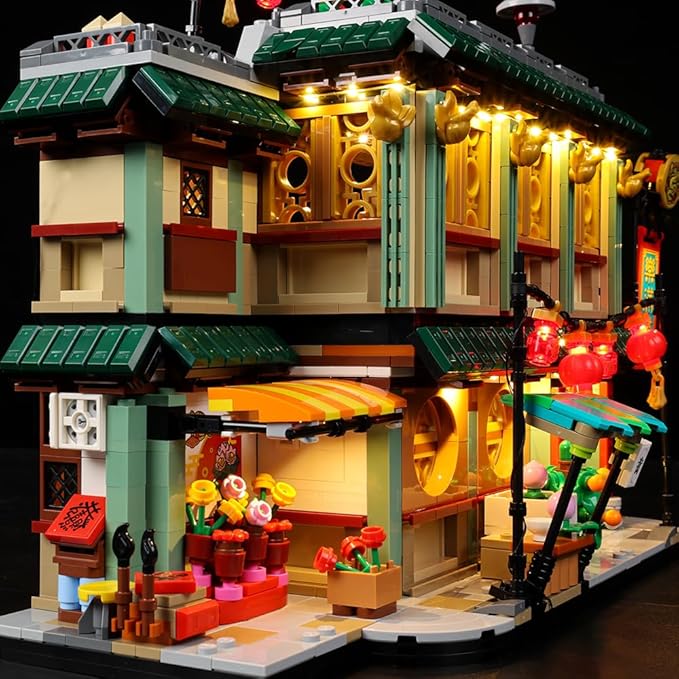 Kyglaring Led Light Set for Lego Family Reunion Celebration Building Blocks The Family Reunion Lighting Kit Compatible with Lego Chinese New Year 80113 - No Model (Classic Version)