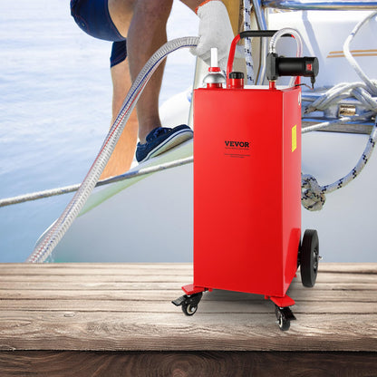 VEVOR 30 Gallon Diesel Caddy, 23.5 L/min, 180W Portable Storage Tank Container with Electric Pump Wheels, Diesel Transfer Storage Tank for Fueling