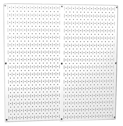 Wall Control Pegboard Organizer 4 ft. Metal Standard Tool Storage Kit With White Toolboard and Accessories - 30-P-3232W