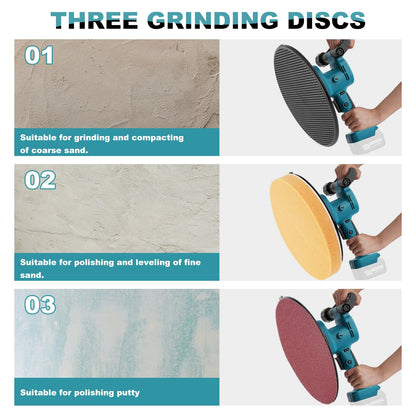 Meticuloso Cordless Concrete Trowel, for Makita 18V Max Battery, Concrete Mixer, Wall Smoothing Polishing Machine, 80-200RPM Electric Plaster Mortar Cement Putty Trowel