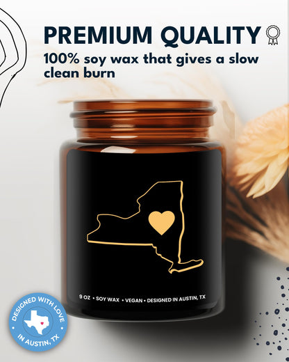 New York Candle, Sentimental House Warming Gifts for Women & Men, Unique New York Themed Souvenir, Ideal Moving Away and Home Sick Gifts, Perfect for Birthday, Christmas, Special Occasions, Gift Ready