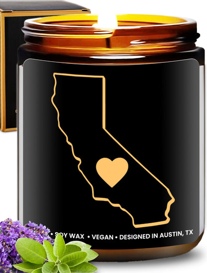 California Candle, Thoughtful California Themed Souvenirs & Gifts for Men and Women, Unique State Gifts, Best Sentimental Gift for Moving Away, Ideal for Birthday, Christmas, Graduation, Gift Ready