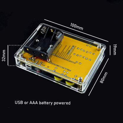 DIY Soldering Project Game Kit Retro Classic Electronic Soldering Kit with 5 Retro Classic Games and Acrylic Case