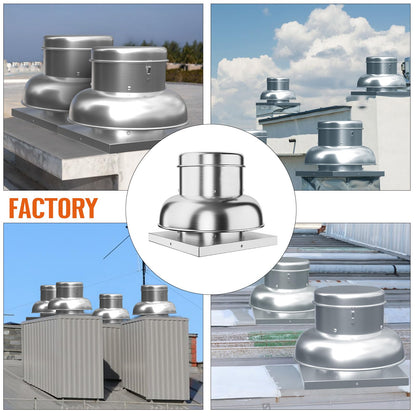 Towallmark 2400 CFM Upblast Roof Exhaust Fan - High-Speed Direct Drive, Upgraded Motor, 25" Fan Base - Ideal for Restaurants, Factories, and Warehouses - Silent Operation & Weather-Resistant Design