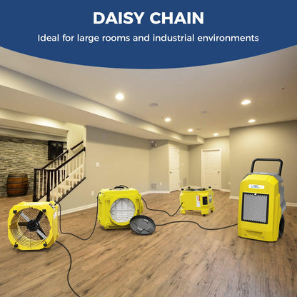 ALORAIR Air Mover 3000 CFM Axial Fan Floor Dryer, Industrial High Velocity Carpet Dryer/Floor Fan/Blower, Stackable, Daisy Chain, for Water Damage Restoration, 10 Years Guarantee, Zeus Extreme
