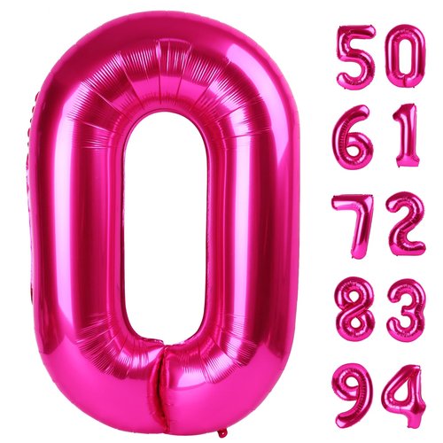 Hot Pink Number 23 Balloons 40 inch, 23 Number Balloons, 23rd Birthday Decorations, 23 Year Old Women Hot Pink Party Supplies