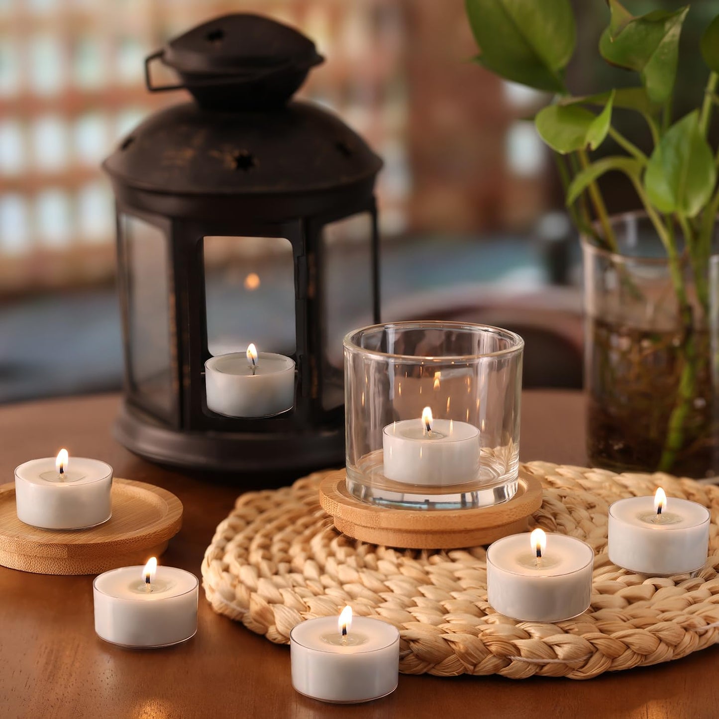 Ocean Memory Scented Tea Lights Candles – Soft Blue – 6 Hour Burn – 100% Palm Wax – Scented Tealight Candles for Holiday Relaxation, Winter Gatherings – 16 Pack Scent Votive Candle