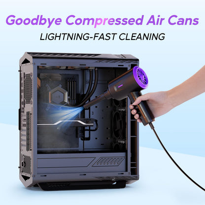 Goweto Electric Air Duster - Air Blower - Multi-Use Compressed Air Duster for Keyboard- Computer and PC - 5.74 oz Powerful Motor