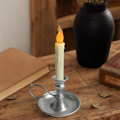 Elegant Antique Metal Holders and Flamless LED for Living Room and Special Event Decors with Secure Base Festival LED