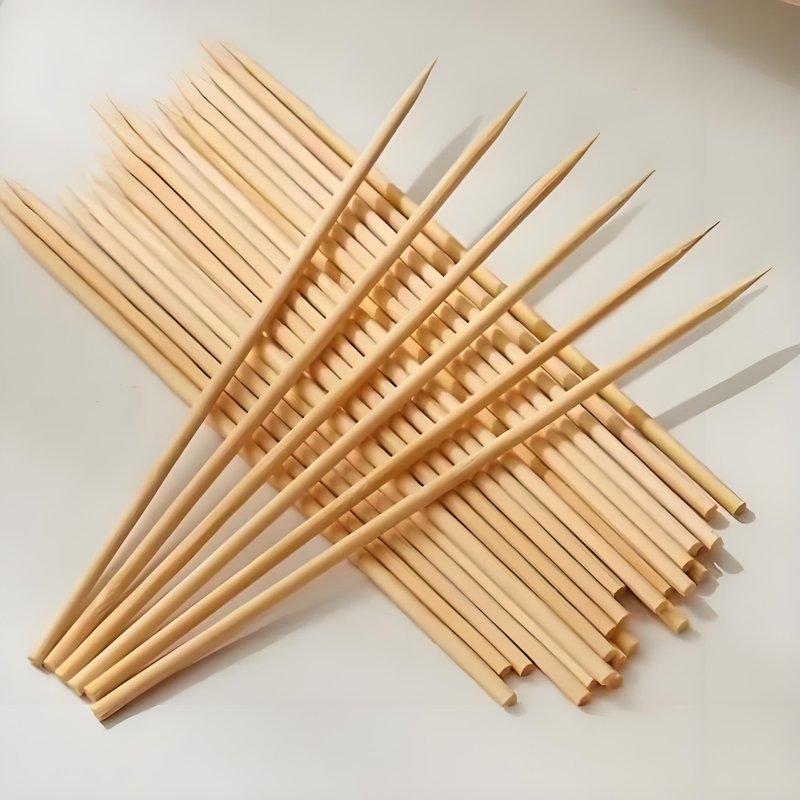 AOPANDA 6 Natural Bamboo Skewers Sticks for Marshmallows，BBQ，Kabob，Grilling，Barbecue，Kitchen,Roasting，Camping.More Size Choices 6"/8"/10"/12"/36"(100 PCS Φ=4mm)