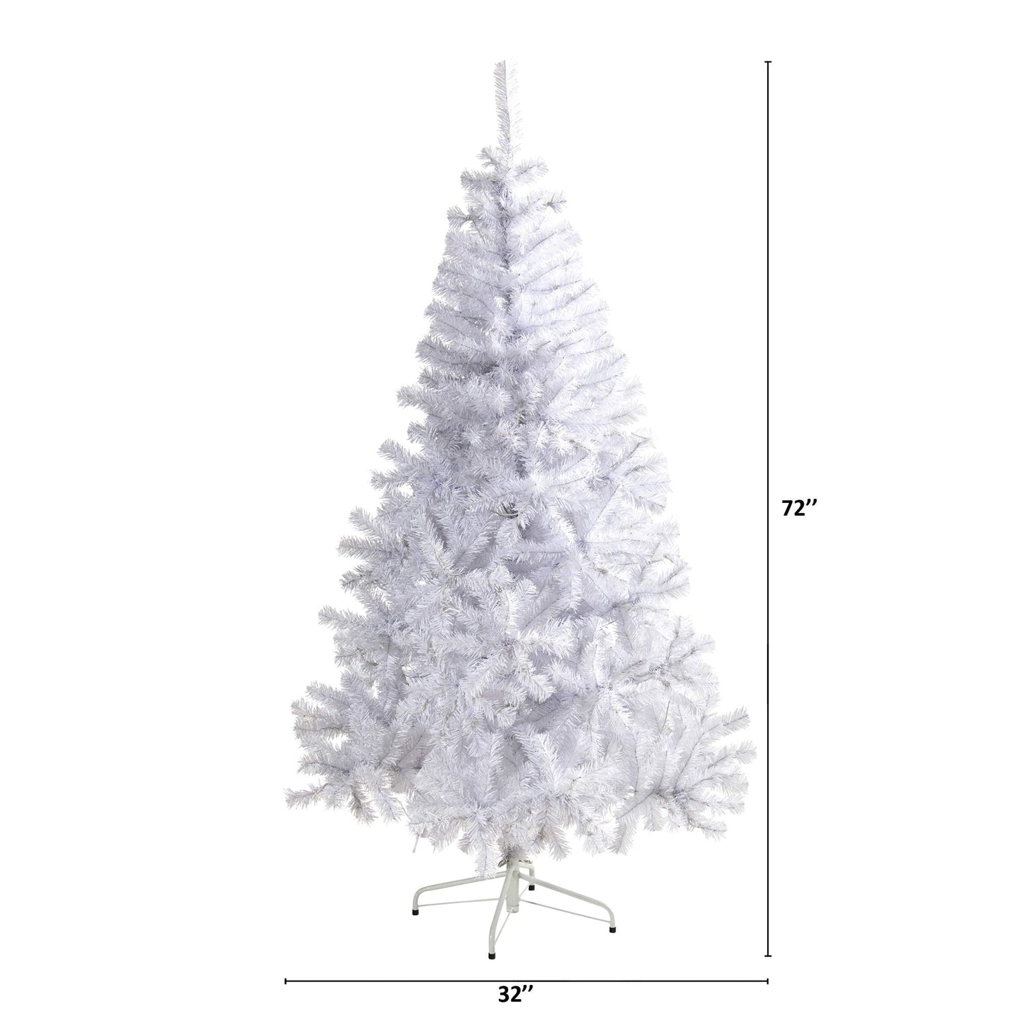 Nearly Natural 6ft. White Artificial Christmas Tree with 680 Bendable Branches