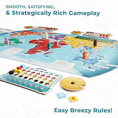 Underdog Games Trekking the World 2nd Edition - Award-Winning Board Games for Kids &amp Adults Ages 12+ - Easy-to-Learn Strategy Journey for Globetrotters Perfect for Family Game Night &amp Educati