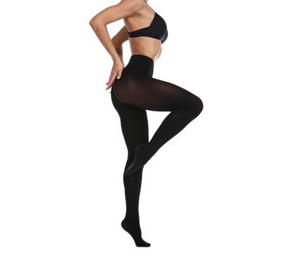 Frola Women's 80 Denier Soft Semi Opaque Solid Color Footed Pantyhose Tights
