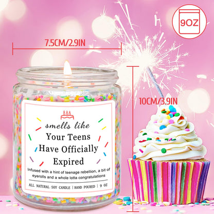 Homsolver Birthday Candles Gifts for 20 Year Old Female, Happy 20th Birthday Decorations for Women, 20 Year Old Birthday Gifts for Girl Her (Vanilla Birthday Cake Scent with Sprinkles)