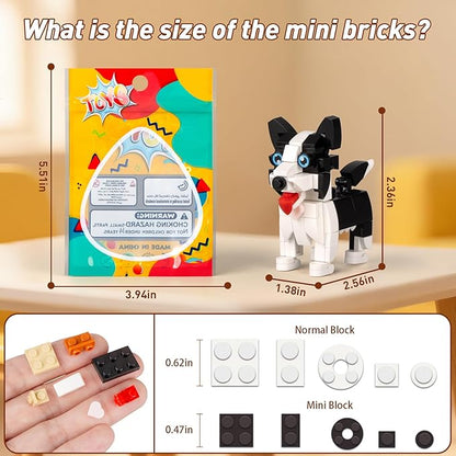 HIGH GODO 9pack Party Favors Mini Dogs Building Set Adorable Animals Building Set for Goodie Bags Stuffers Party Favors Birthday Gift for Teens 14+ (1002PCS)