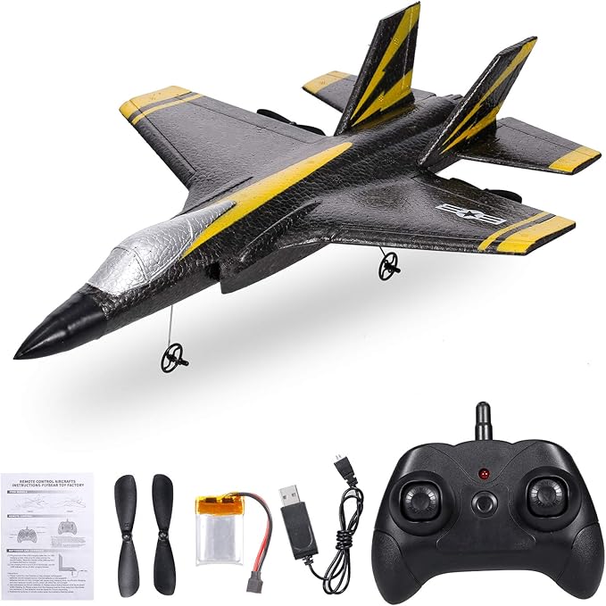 GoolRC FX635 RC Airplane 2 Channel RC Plane 2.4Ghz Remote Control Airplane Ready to Fly Foam Glider with 3 Axis Gyro Fixed Wing Aircraft Toys for Beginners and Adults