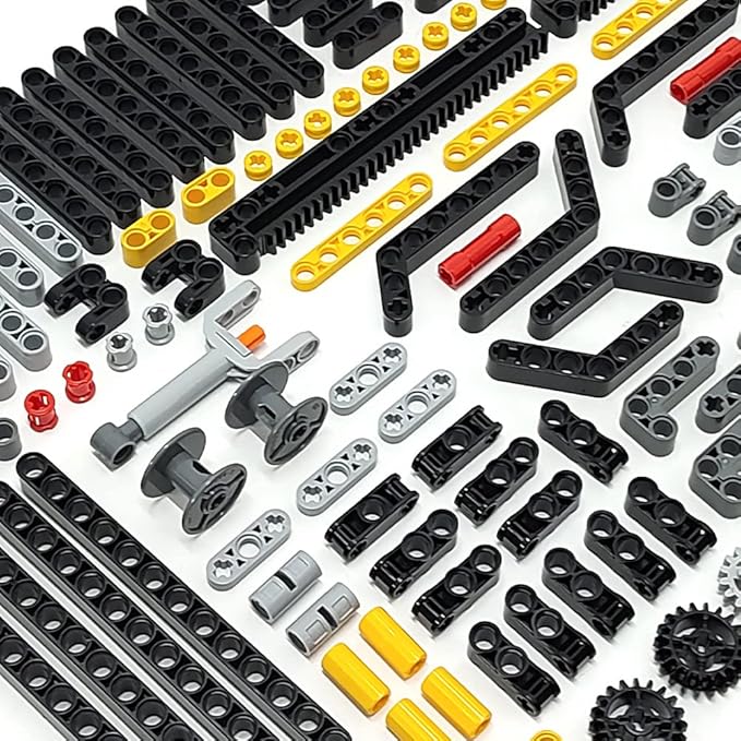 ZHX Technical Parts Beams Axles Connectors Bricks Sets - 457 Pieces Chassis Frame Liftarm Push Rods for Technic Car MOC Building Block Toys