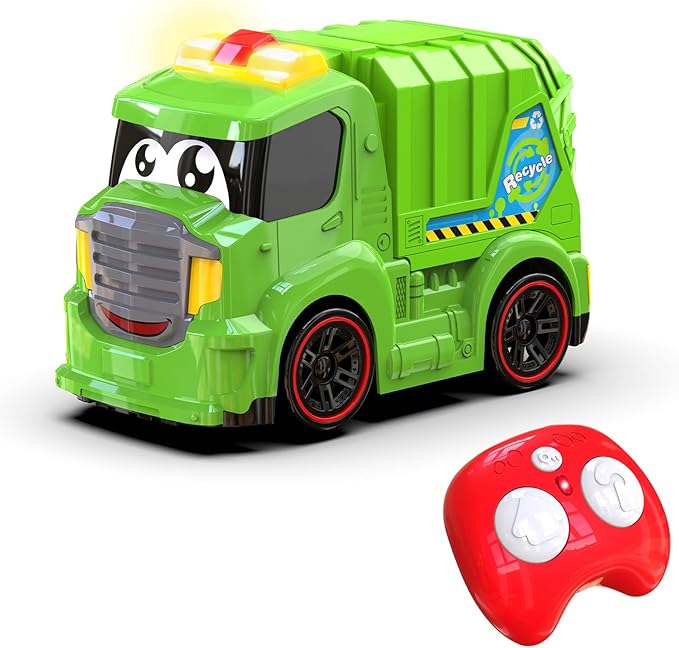 Remote Control Garbage Truck Toys for Toddlers 1-3 with Lights &amp Sounds RC Recycling Vehicle for Kids 3-8 Durable Waste Management Trash Truck for Boys &amp Girls