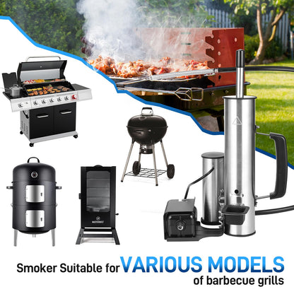 Outdoor Smoke Generator, Stainless Steel Electric Smoker, Smoke Tube for Pellet Smoker, Hot/Cold Smokers with Adjustable Smokes Volume Air Pump, Perfect for Cold Smoking Cheese, Traeger accessories