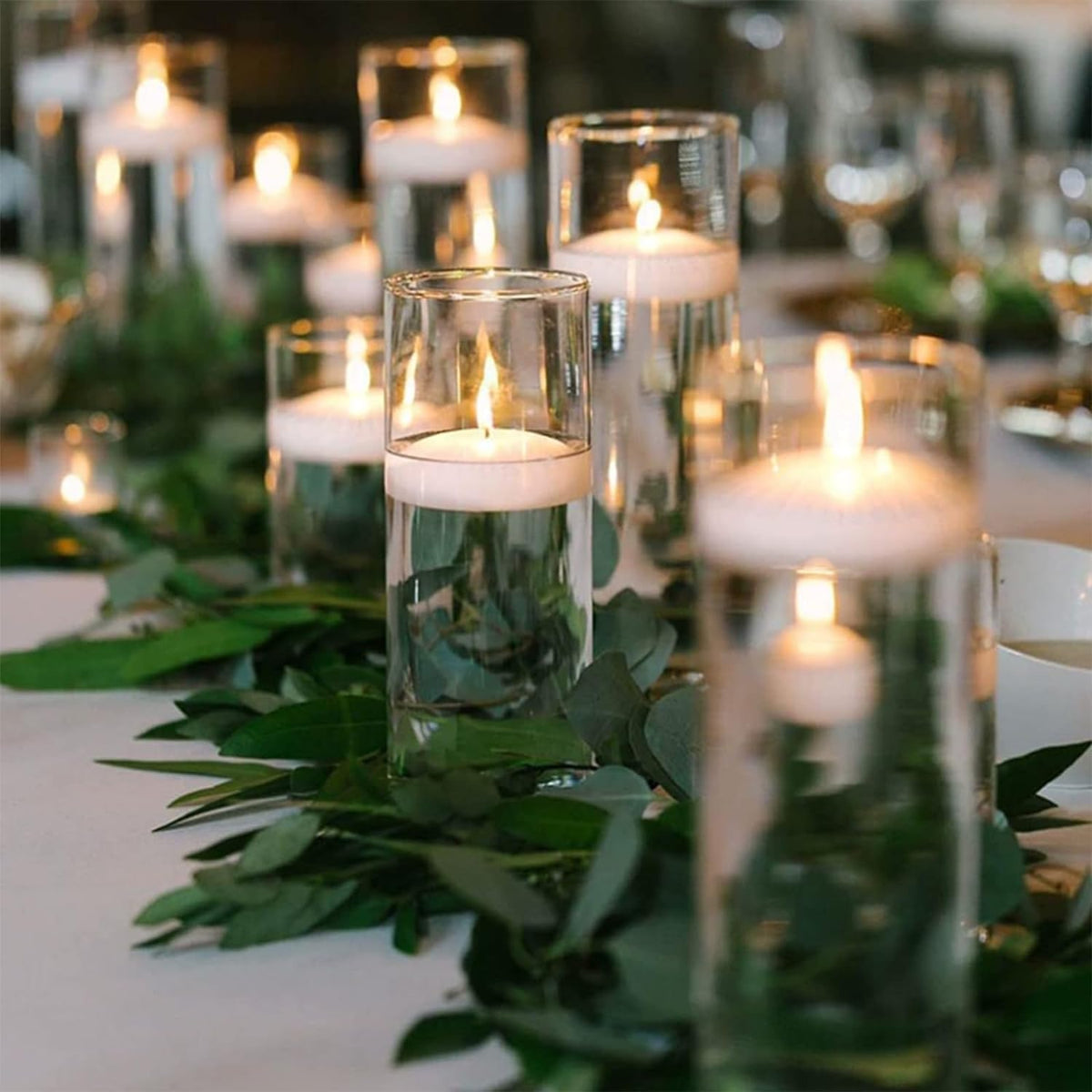 36 Floating Candles, Smoke-Free and odorless, Burning continuously for 8-10 Hours, White, 3-inch Floating Candles, Suitable for Valentine's Day, Weddings, Holidays, Home Decoration