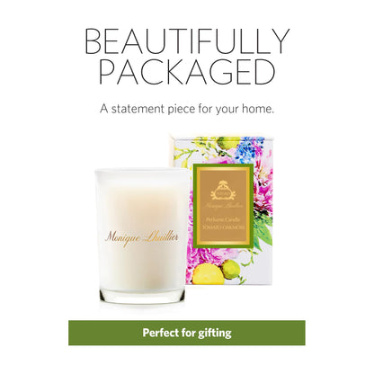 Agraria Monique Lhuillier Tomato Oakmoss Perfume Candle, 7 Oz, 40-50 Hours Flicker Time, Fresh Alluring Botanical Earthy Scented Candles for Home