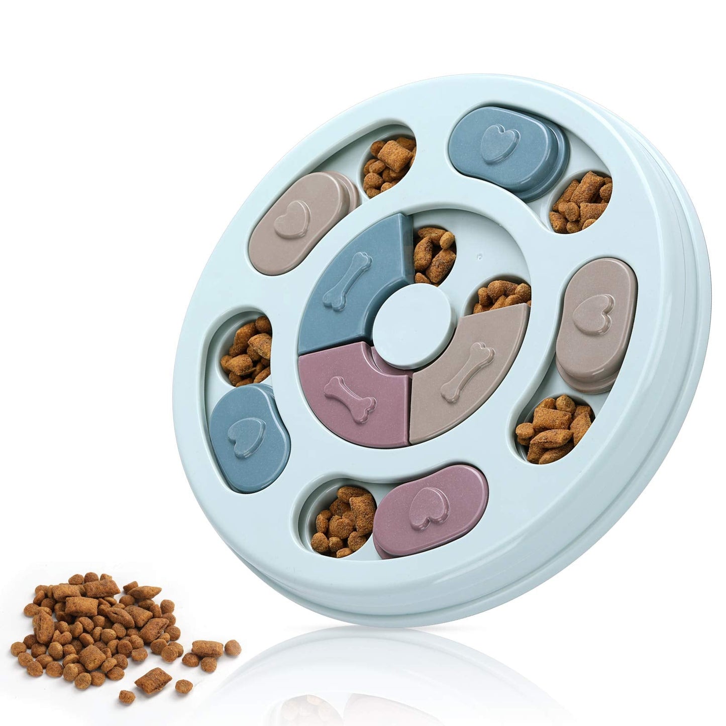 DR CATCH Dog Puzzle,Dogs Food Toys for IQ Training & Mental Enrichment,Dog Treat Puzzle(Blue)