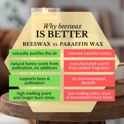 Big Dipper Wax Works Beeswax Aromatherapy Candle – Harmony - Pure Lavender, 3.2 oz Apothecary Glass, 2" x 2.5" – Natural Relaxing Scent, Clean 20 Hour Burn, Eco-Friendly & Hand-Poured