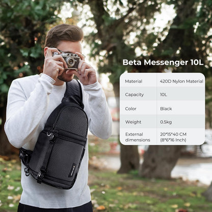 K&F Concept Camera Sling Bag Crossbody Bag Waterproof Camera Shoulder Backpack DSLR/SLR/Mirrorless Camera Case