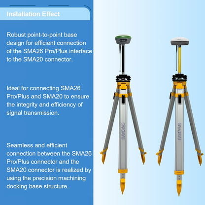 SMAJAYU Aluminum Universal Surveying Tripod, Heavy Duty Construction Tripod Stand, Built-in Strap for Easy Transport, Transit Level Tripod for Laser Level, Total Station & RTK GNSS Base Station