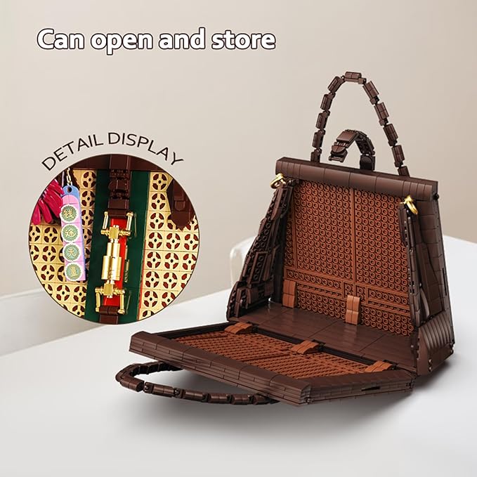 KAZI Purse Building Set Handbag Model Building BlocksPurses to Build for WomenGifts for Adults for Anniversary and Valentines DayMothers DayChristmas