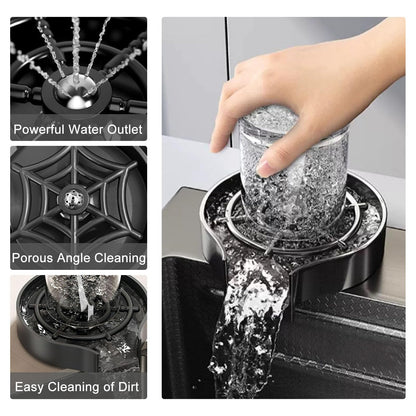 SDGRP Kitchen Sink 304 Stainless Steel Undermount Sink Drop in Single Bowl Kitchen Sinks, With Pull Down Sprayhead Faucet, With Pressurized Cup Washer and Two Waterfalls (31.5 x 18.1 inch)